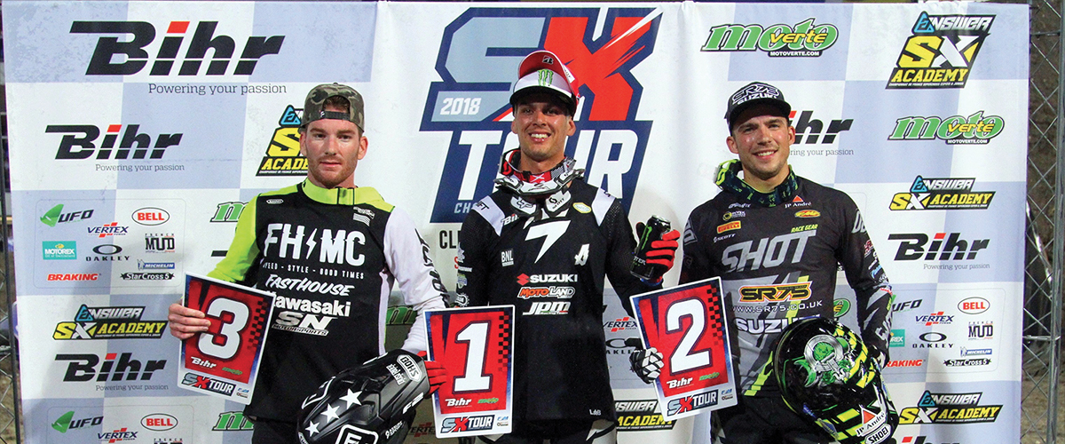 Thomas Ramette -  Podium lors de l'ouverture du Championnat de France SX Tour à Clermont Ferrand 2018