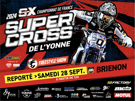 Supercross de l'Yonne 2024 - l'affiche du 28 septembre