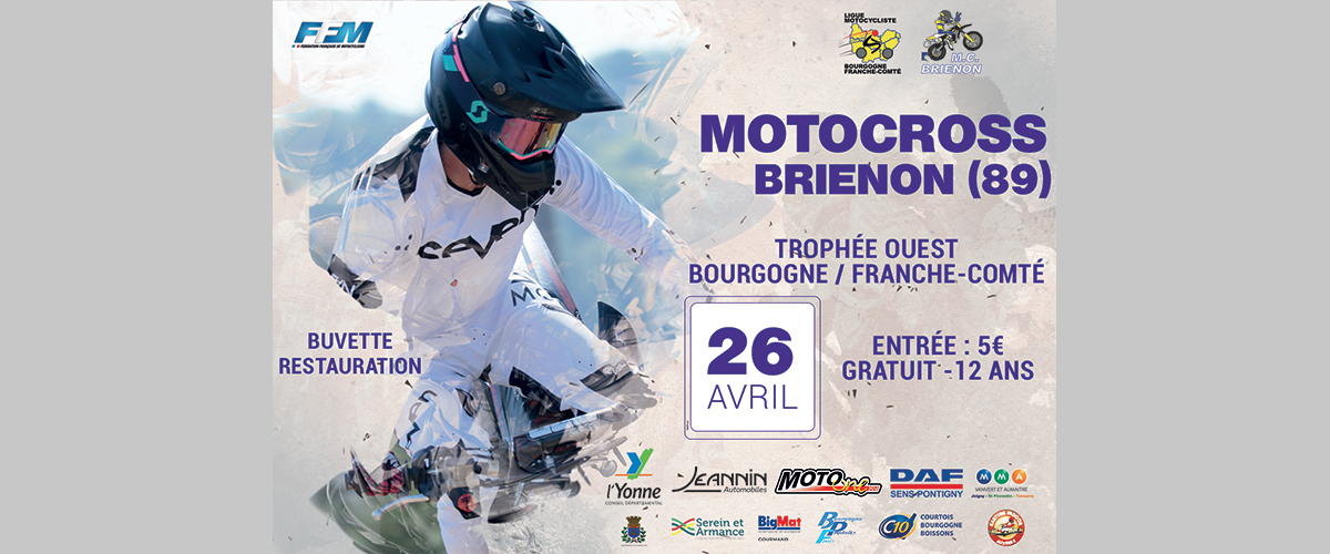 Affiche et date du MotoCross 2020 - Trophée Bourgogne Franche Comté Ouest